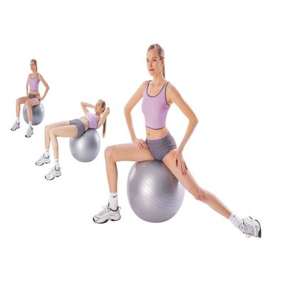 Amber Fight Gear Fitness ISO Ball for Core Strength, Balance & Stability, Anti-Burst Exercise Ball for Yoga, Pilates, & Physical Therapy, Home & Gym Workout Equipment, 55cm