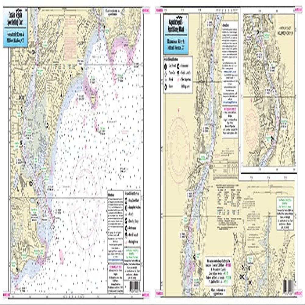 Captain Segull Inshore Housatonic River Fishing Nautical Chart