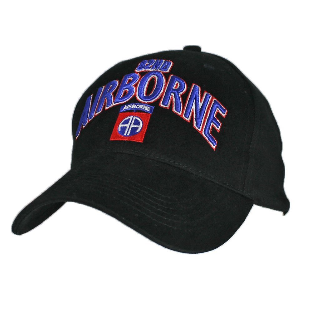 82nd Airborne Insignia Hat/U.S. Army Black 3D Baseball Cap 6547