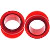 MoDTanOiz - Flesh tunnels 9/16 inch Gauge Gauges 14mm Ear Plugs Plug Weight Flesh Tunnels Tunnel Streching Ears Double Single Flared Steel Stone Wood Earring Silicone Men Women Red 9/16 14mm view 2