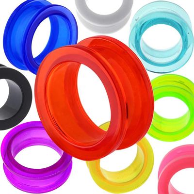 MoDTanOiz - Flesh tunnels 3/4 inch Gauge Gauges 20mm Ear Plugs Plug Weight Flesh Tunnels Tunnel Streching Ears Double Single Flared Steel Stone Wood Earring Silicone Men Women Pink 3/4 20mm