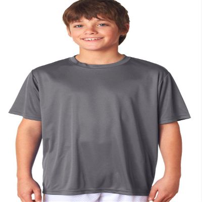 A4 Big Boys' Performance Interlock T-Shirt Graphite