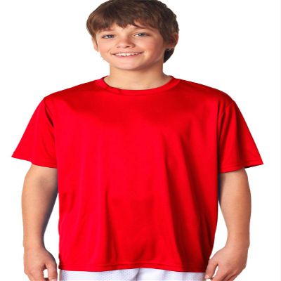 A4 Big Boys Cooling Crew Neck T-Shirt,Scarlet Red,Large