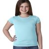 Next Level Big Girls Princess Rib Knit Softness T-Shirt, Cancun, Small view 1