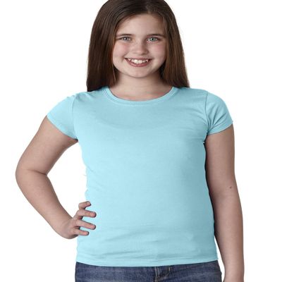 Next Level Big Girls Princess Rib Knit Softness T-Shirt, Cancun, Large