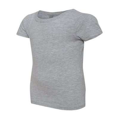 Next Level Big Girls Princess Rib Knit Softness T-Shirt, Heather Gray, Large