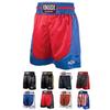 Ringside Pro-Style Boxing Trunks, Satin Boxing Shorts for Men and Women, Ideal for Boxing, MMA, Muay Thai, Red/Blue, Youth Small view 1