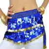 Belly Dance Hip Scarf Waist Chain Costume Belt,220Coins (Blue) view 1