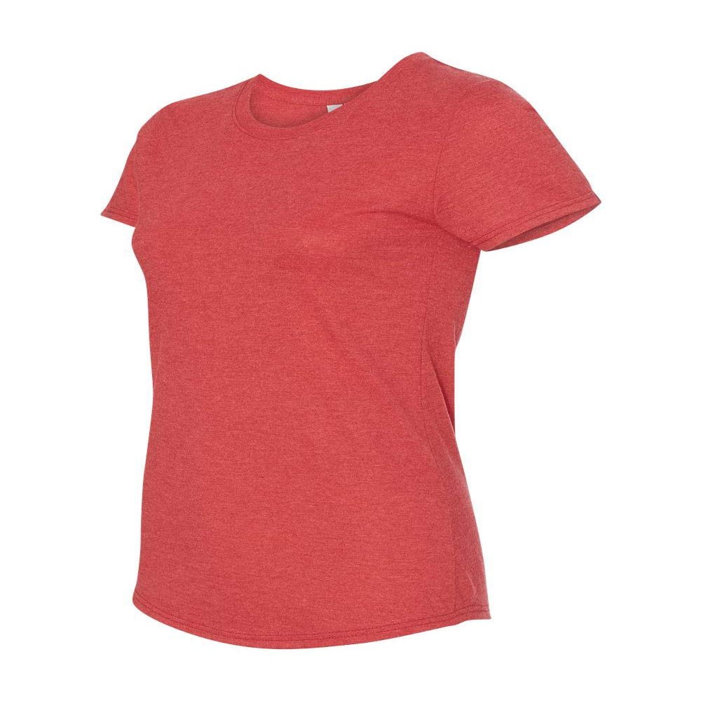 Anvil Women's Tri-Blend Tee, Heather Red, Small