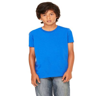 Bella Canvas Big Girls Side Seamed Crewneck T-Shirt, True Royal, Small