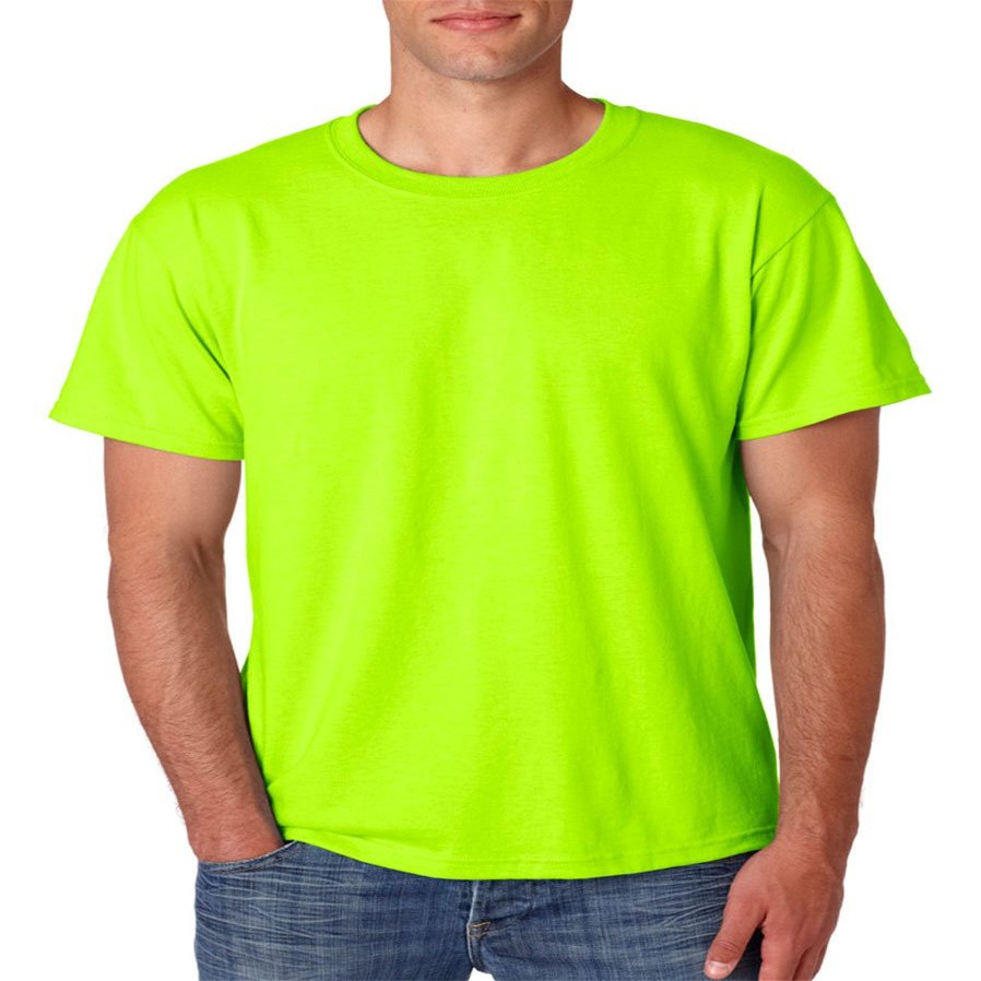 Jerzees Men's Shoulder To Shoulder Taping T-Shirt, Small, Neon Green