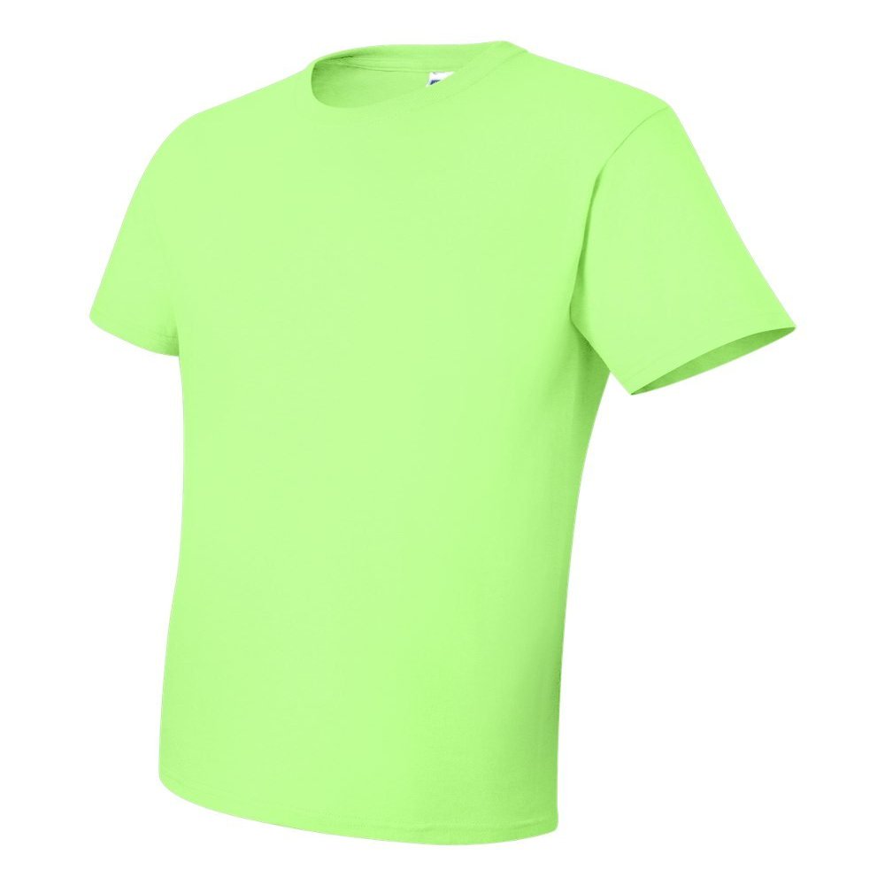 Jerzees Men's Shoulder To Shoulder Taping T-Shirt, Large, Neon Green
