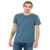 Bella+Canvas Men's Taped Shoulders Crewneck T-Shirt, Heather Deep Teal, Medium view 1
