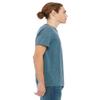 Bella+Canvas Men's Taped Shoulders Crewneck T-Shirt, Heather Deep Teal, Medium view 2