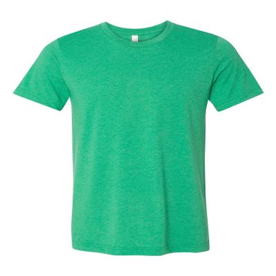 Bella Canvas Men's Taped Shoulders Crewneck T-Shirt, Heather Kelly, X-Large