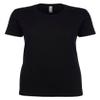 Next Level Women's 1x1 Rib Collar Tear Away Label Jersey T-Shirt, Black, Small view 1