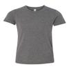 Bella Canvas Big Girls Side Seamed Crewneck T-Shirt, Deep Heather, Large view 1