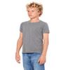 Bella Canvas Big Girls Side Seamed Crewneck T-Shirt, Deep Heather, Large view 3