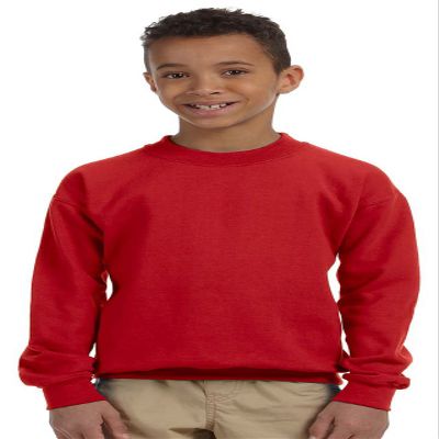 Gildan Big Boys Heavy Blend Crewneck Waistband Sweatshirt, Red, X-Small
