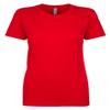 Next Level Apparel Women's 1X1 Rib Collar Jersey T-Shirt, Red, X-Large view 1