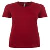 Next Level Women's 1X1 Rib Collar Jersey T-Shirt, Scarlet, X-Large view 1