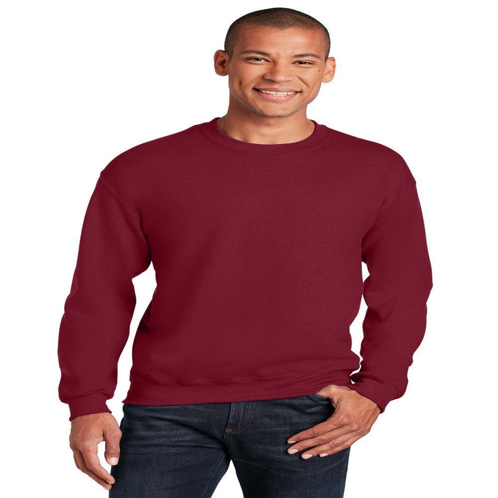 Gildan Men's Heavy Blend Crewneck Waistband Sweatshirt, Garnet, XX-Large
