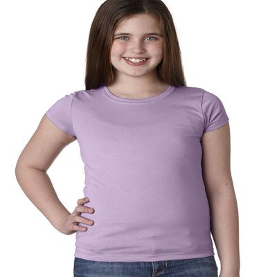 Next Level Big Girls Princess Rib Knit Softness T-Shirt, Lilac, X-Large