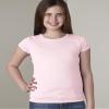 Next Level Big Girls Princess Rib Knit Softness T-Shirt, Light Pink, X-Small view 2