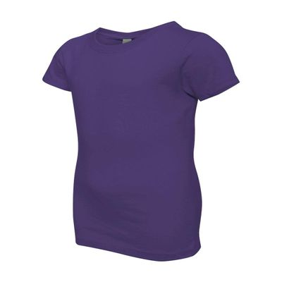 Next Level Big Girls Princess Rib Knit Softness T-Shirt, Purple Rush, Small