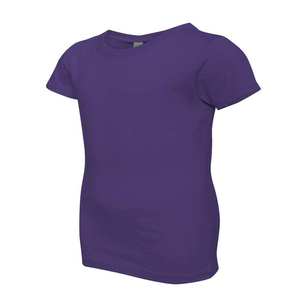 Next Level Big Girls Princess Rib Knit Softness T-Shirt, Purple Rush, Small