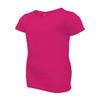 Next Level Big Girls Princess Rib Knit Softness T-Shirt, Raspberry, X-Small view 1