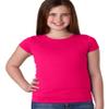 Next Level Big Girls Princess Rib Knit Softness T-Shirt, Raspberry, X-Large view 2
