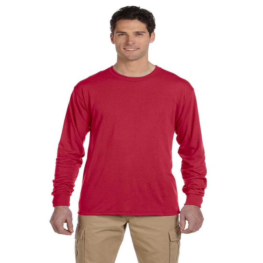 Jerzees Men's Two Eedle Hemmed Bottom T-Shirt,True Red,XX-Large