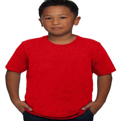 Next Level Big Boys Tri Blend Baby Rib Soft T-Shirt, Vintage Red, X-Small