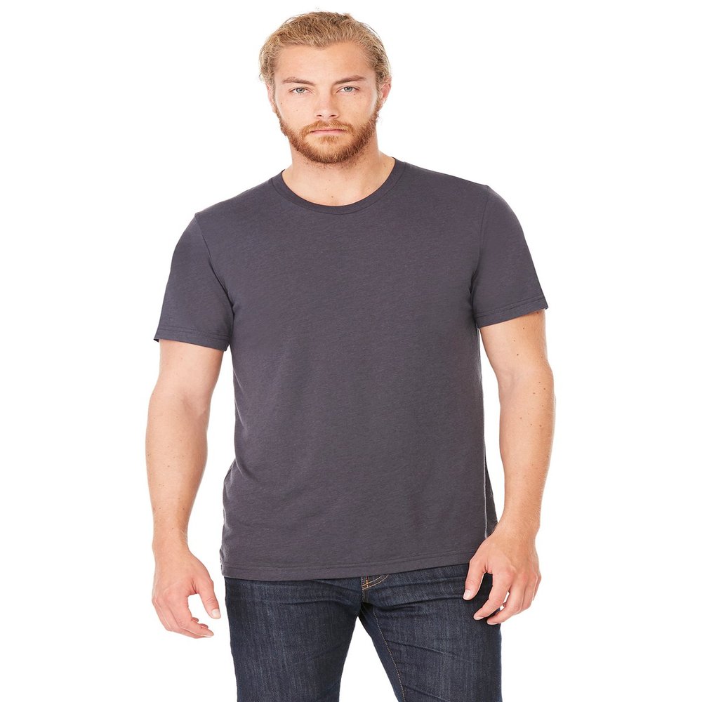 Bella Perfect Tri-Blend Fashionable T-Shirt, Solid Dark Grey Triblend, Medium