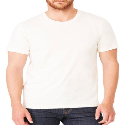 Bella+Canvas Men's Combed Fit Blended T-Shirt, Solid White Triblend, Medium