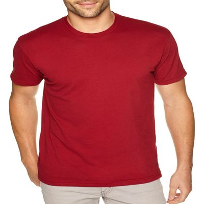 Next Level Men's Premium Baby Rib Collar T-Shirt, Cardinal, X-Small