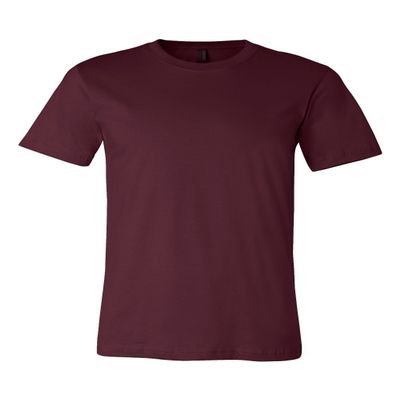 Bella Canvas Men's Taped Shoulders Crewneck T-Shirt, Maroon, Medium