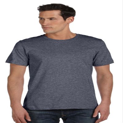 Bella Canvas Men's Taped Shoulders Crewneck T-Shirt, Deep Heather, XX-Large