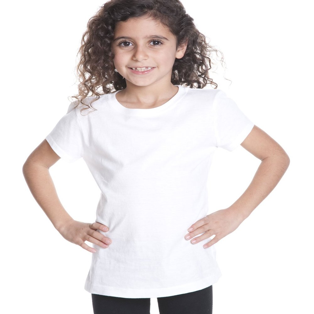Next Level Big Girls Princess Rib Knit Softness T-Shirt, White, Small