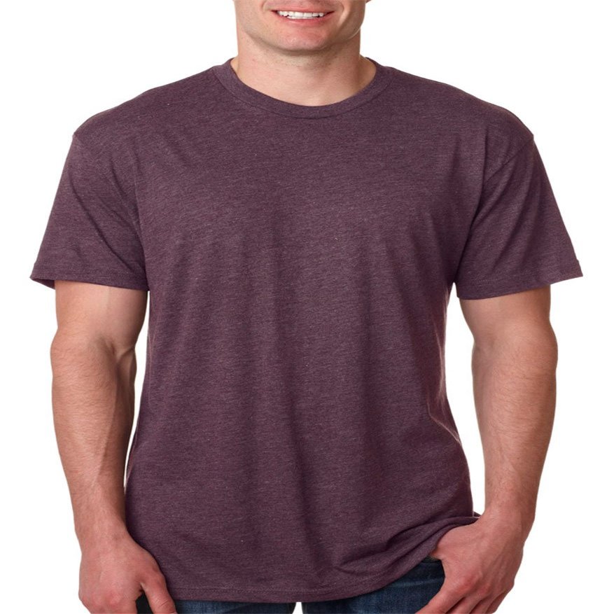 Next Level Men's Rib Collar Tri Blend T-Shirt, Vintage Purple, X-Large
