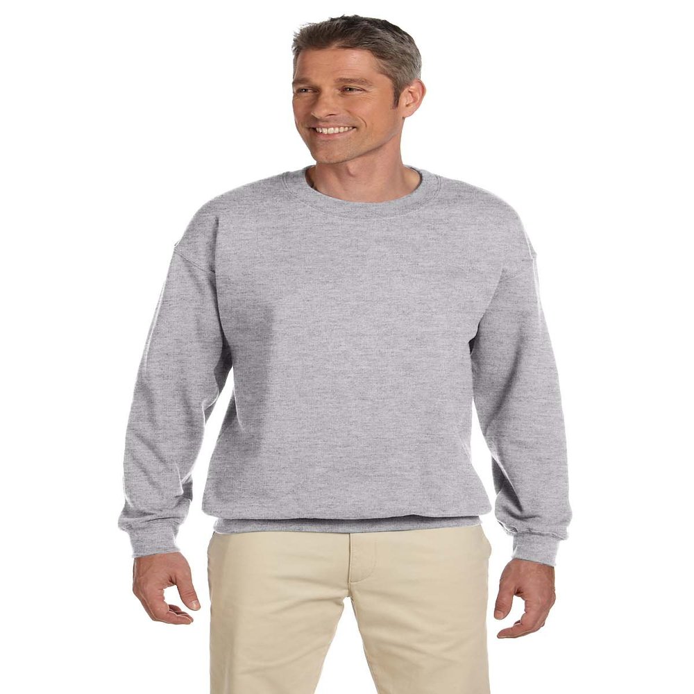 Gildan Men's Heavy Blend Crewneck Waistband Sweatshirt, 4X L, Sport Grey