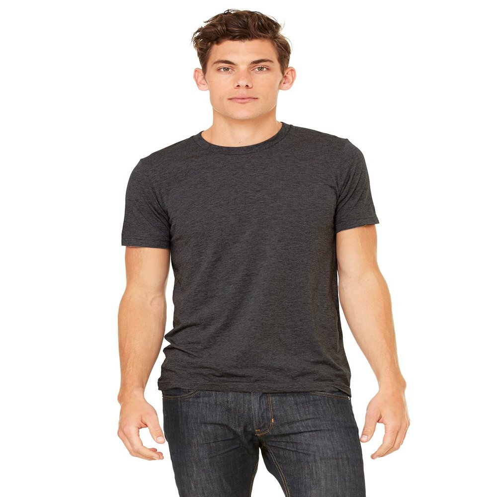 Bella Perfect Tri-Blend Fashionable T-Shirt, Charcoal-Black Triblend, Medium
