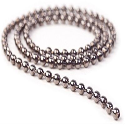 Hareline Fly Tying Bead Chain Eyes - Large, Silver