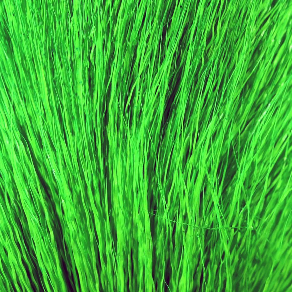 Hareline Fly Tying Deer Belly Hair Dyed from White - Kelly Green