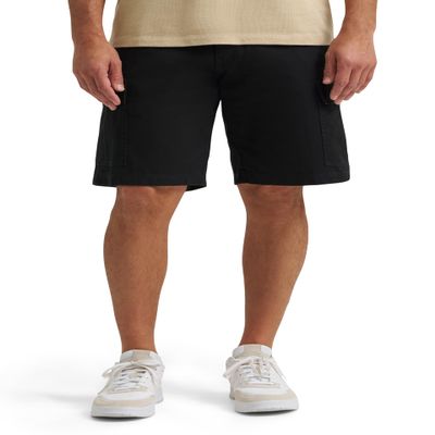 Wrangler Authentics mens Classic Relaxed Fit Cargo Shorts, Black Twill, 46 US
