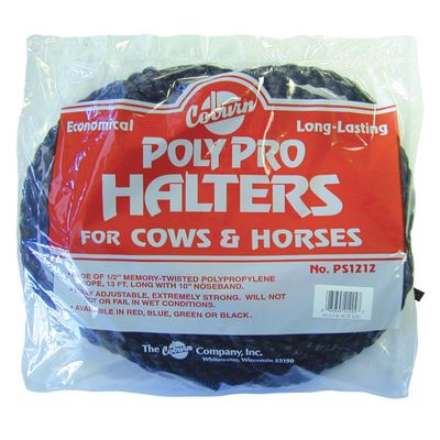 Coburn Bagged Polypro Cow Halter, Black