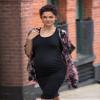 Motherhood Maternity Women's Short Sleeve Scoop Neck Side Ruched Pregnancy Dress, Black, Small view 3
