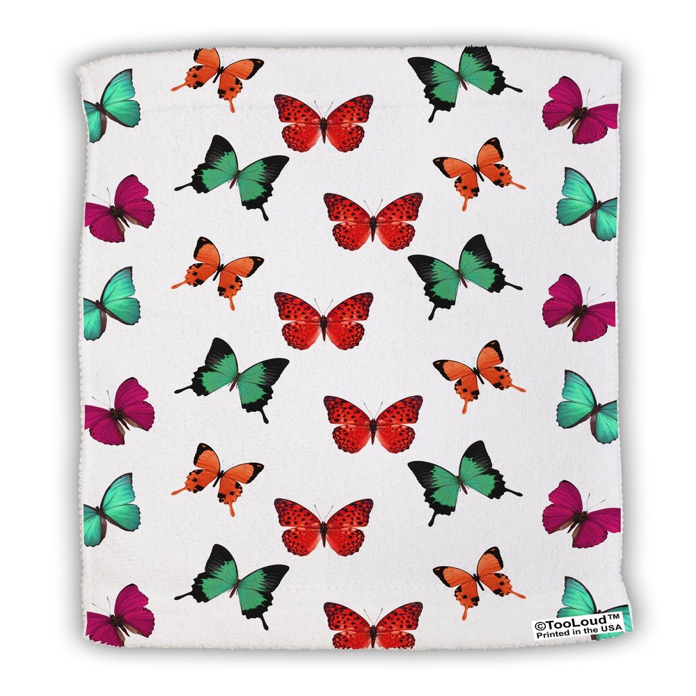 TOOLOUD Pretty Butterflies AOP Micro Terry Sport Towel 11" x 18" All Over Print
