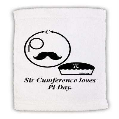 TOOLOUD Sir Cumference Loves Pi Day Micro Terry Sport Towel 15" x 22"